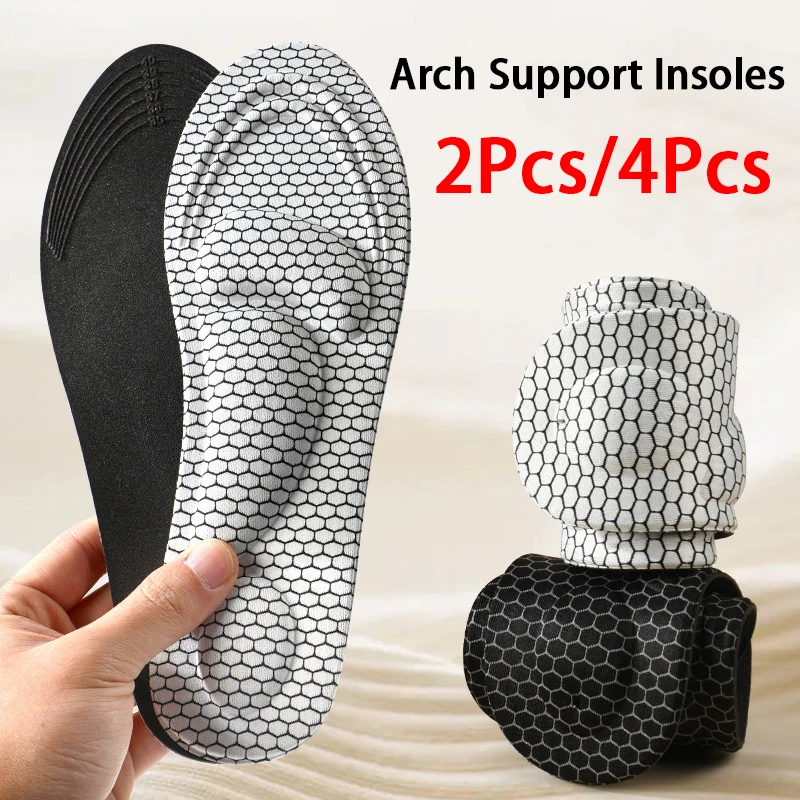 Unisex-Fußmassage-Einlegesohle, Fußgewölbestütze, Komfort-Schuhpolster, stoßdämpfende Sport-Einlegesohlen, 2 Stück/4 Stück