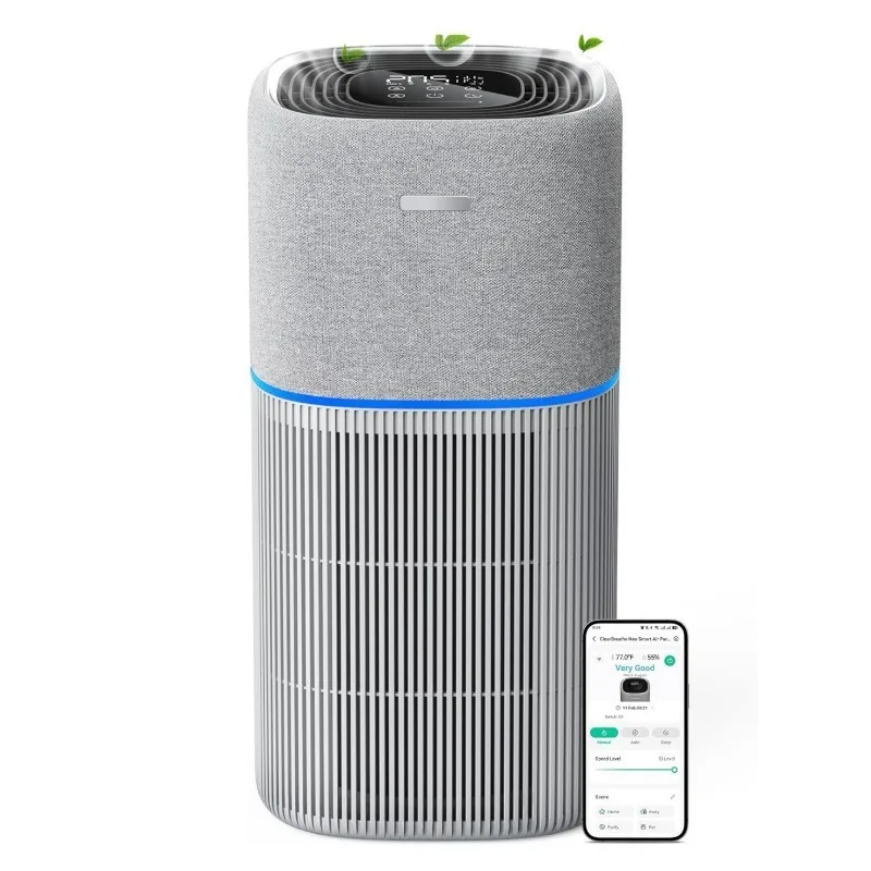 Portable Smart Pet Air Purifier APP Remote Control Low Noise Design Powerful Air Filtration for Pet Owners Home and Indoor Use