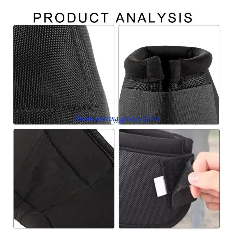 

652D защитные ботинки для копыт, устойчивые к разрыву ботинки с защитными колокольчиками для лошадей, мягкие ботинки для