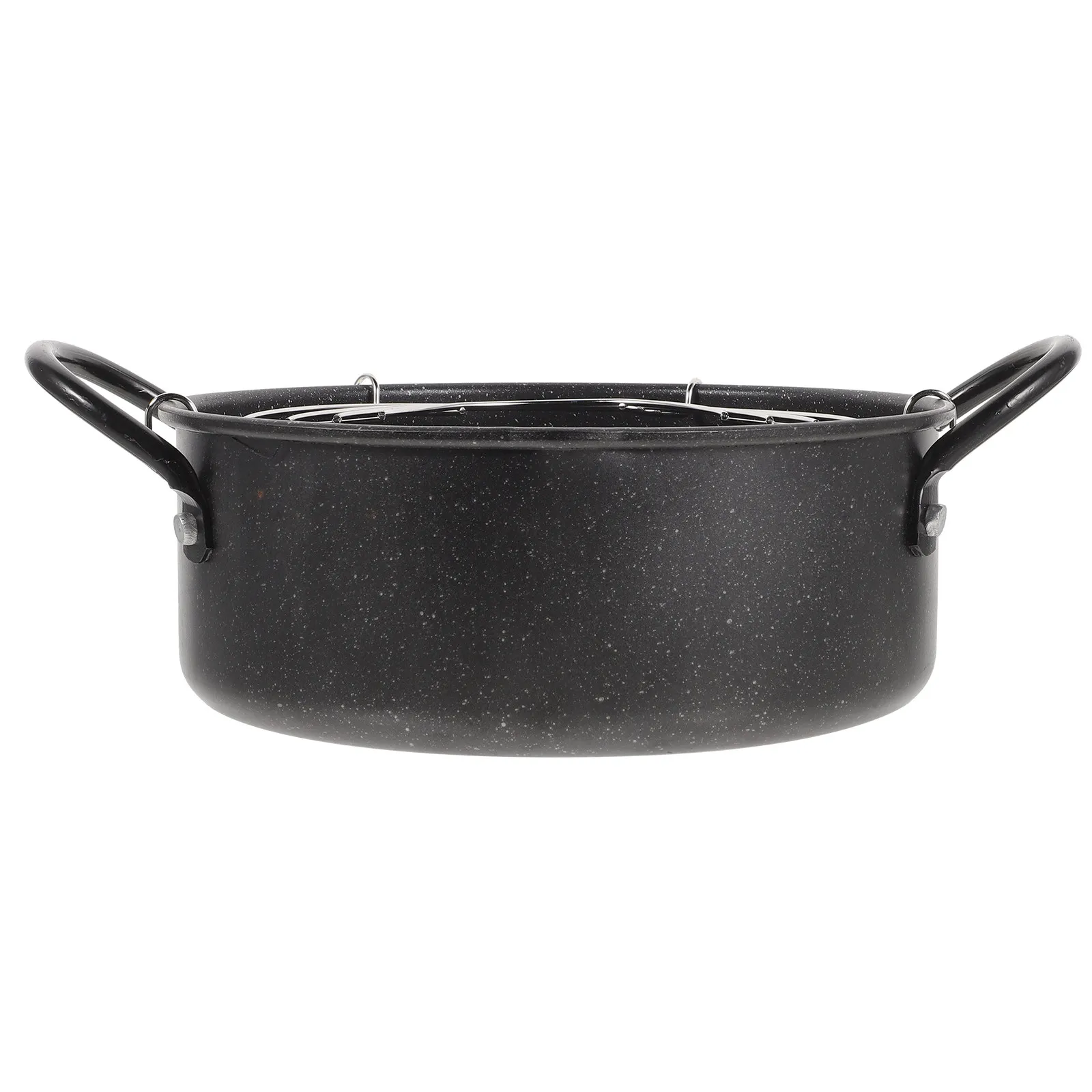 1 Juego de Mini Sartenes Japonesas de Hierro Antiadherentes, Sartén Profunda Portátil para Picnic Familiar, Camping, Tempura, Pescado, Alitas de Pollo