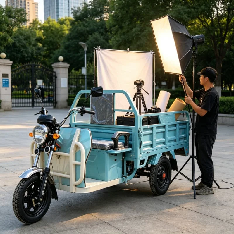 Parcel Delivery Electric Trike 60V 1500W 300kg Box With Shelves For Express Courier Urban Logistics Service Customized