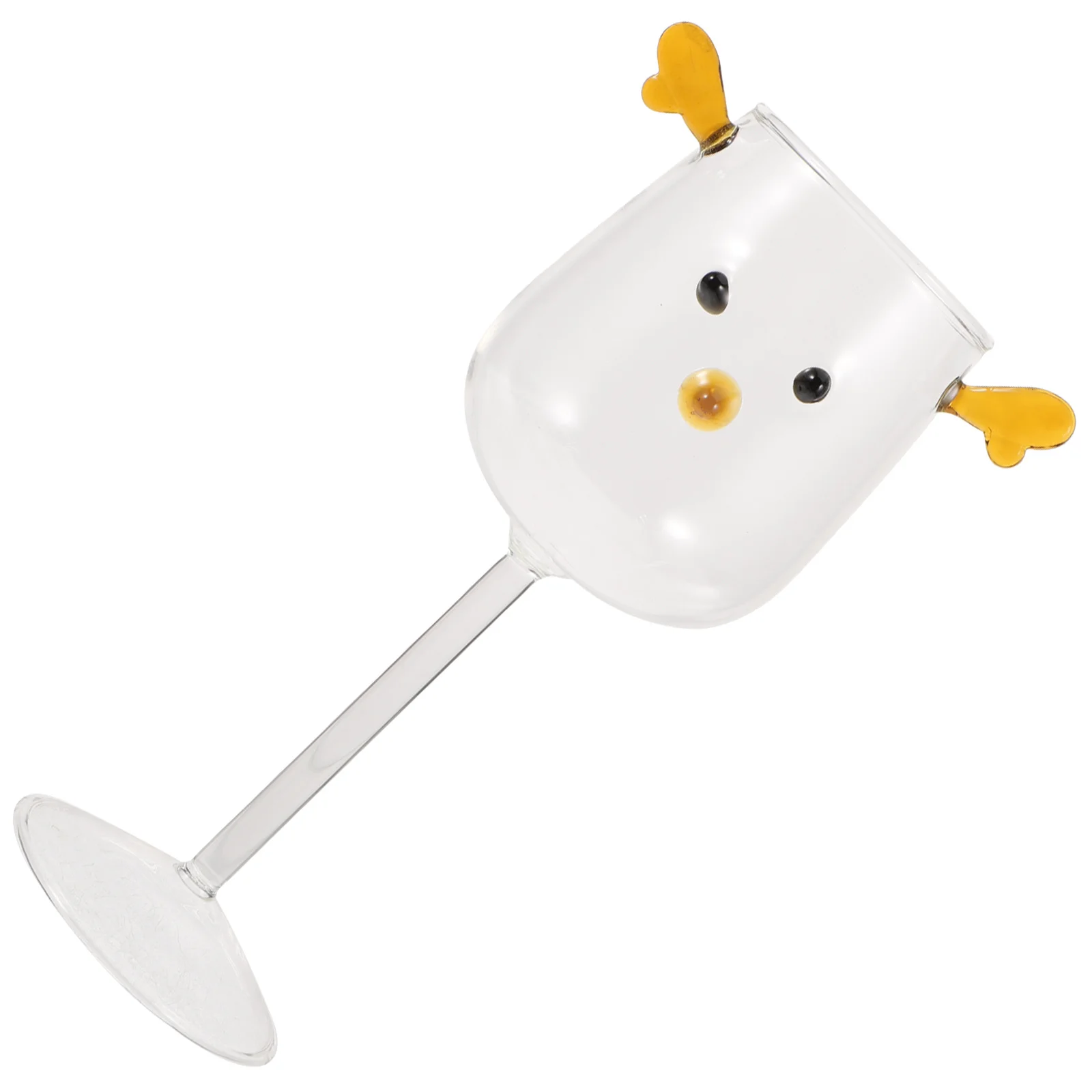 

Clear Cartoon Glass Deer Antler Drinking Cup Suitable for Tea Coffee Juice Water Household Use Bar Restaurant Glass Cup