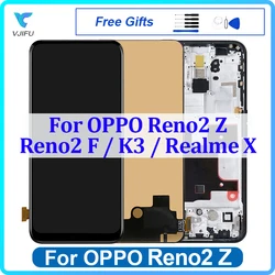 6.53'' LCD For OPPO Reno2 F Reno 2 Z K3 Display Touch Screen For Realme X Digitizer Assembly Replacement Repair With Frame Test