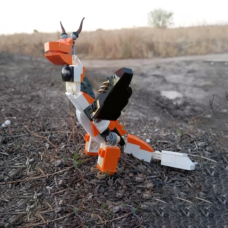 Creators Animal Series Model MOC Building Bricks Black-Winged Wyvern Modular Technology Gifts Holiday Assemble Children Toy Suit