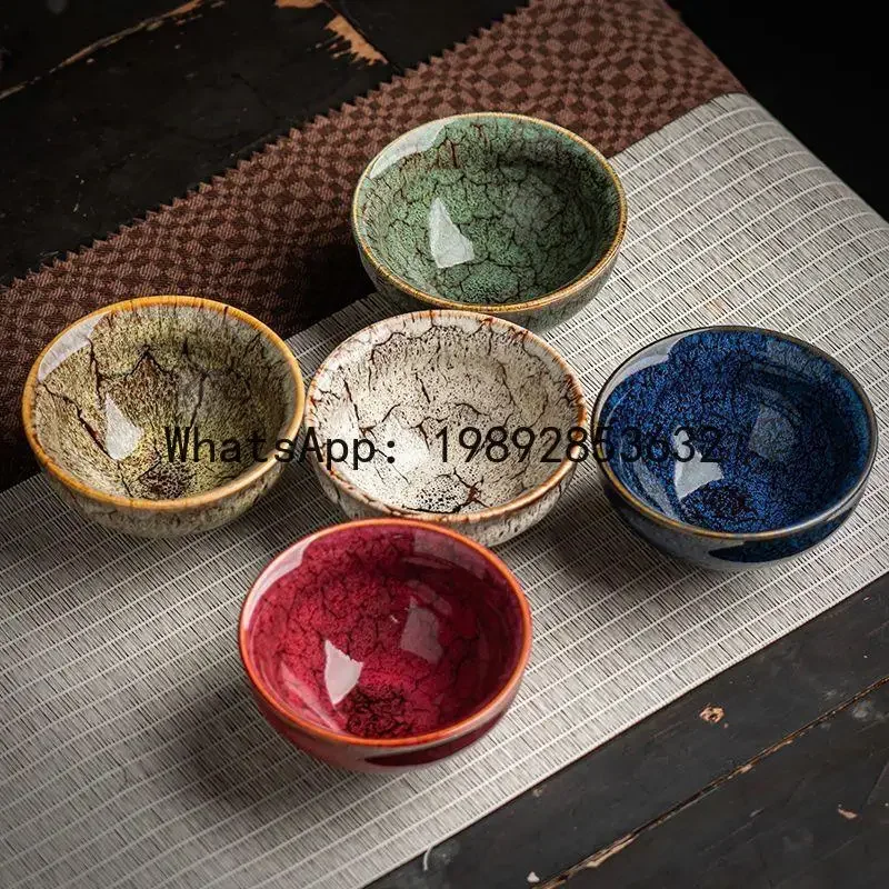 DSA  kiln change tea cup five elements cup gift box ceramic
