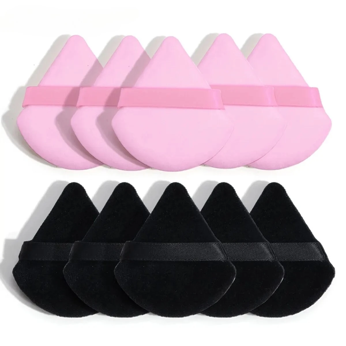 QIWU 10/12 Pcs Triangle Powder Puff Wet Dry Use For Loose Powder Liquid Cosmetic Soft Plush Powder Puff Makeup Foundation sponge