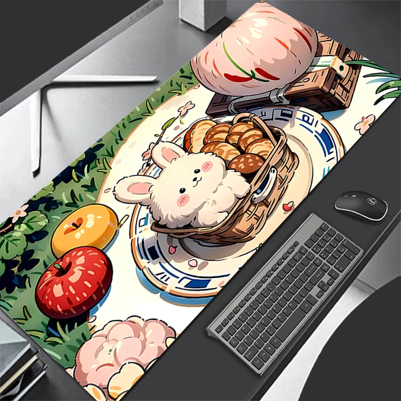 Mousepad Pattern Game Pad Rubber HD Mouse Pad PC Accessories Desk Mat Non Slip Office Table Mat Bunny Rabbit Gamer Keyboard Pad