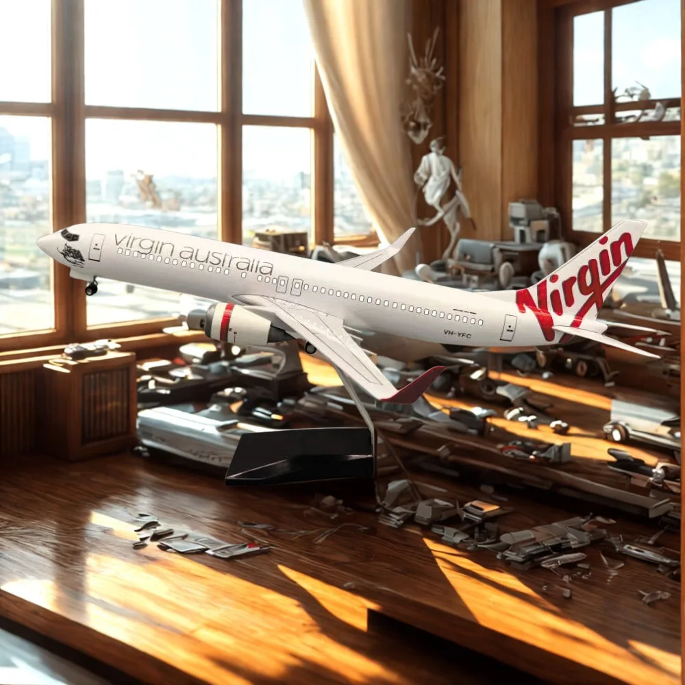 

New 47CM Diecast Resin B737-800 Virgin Australia aircraft model offices Collection for Collections and Displays
