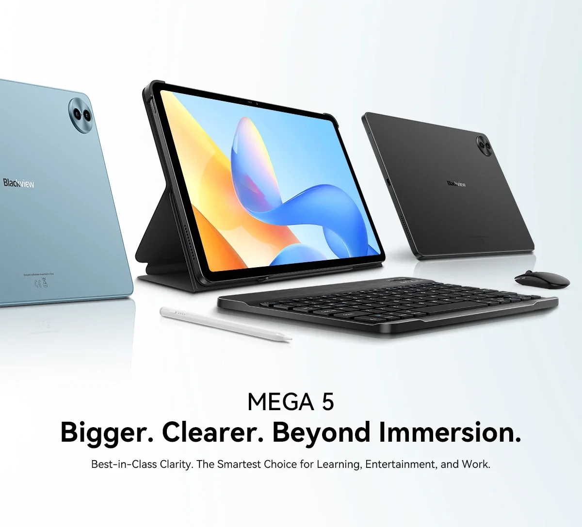 Blackview Mega 5 Tablet Pc, 24Gb(8+16) Ram 256Gb Rom, 12.2" 2.4K Ultra‑Clear Ips 120Hz, Tüv Süd Low Blue Light, Doke Os_P 5.0 Android 16, 10000Mah 55W, Wi‑Fi 6, Dual 2W Box Speakers, 1080P Widevine L1 for Netflix Disney+ Prime Video[No Eu Charger]