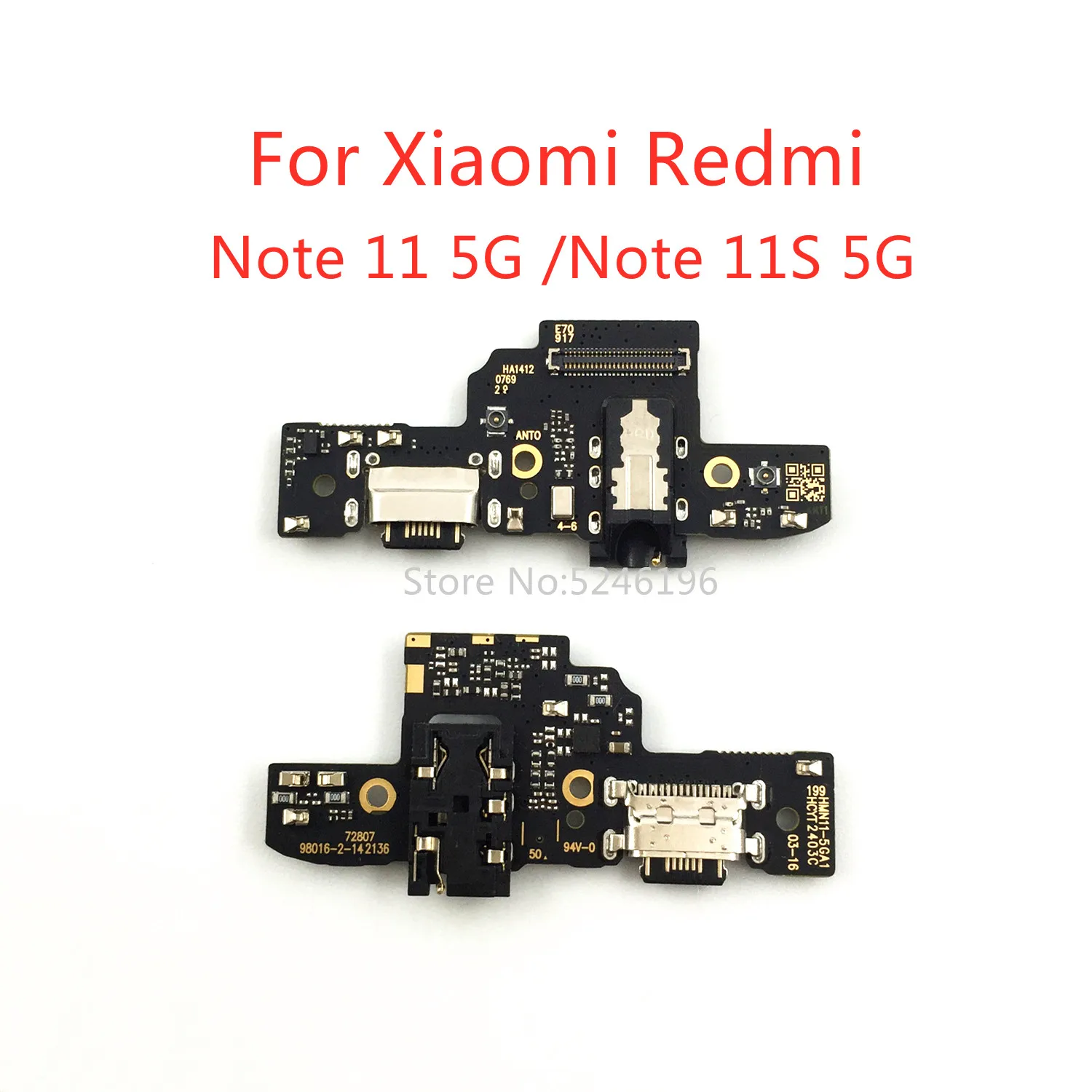 1pcs USB Port Connector Dock Charging Board Flex Cable For Xiaomi Redmi Note 11 5G Xiaomi Redmi Note 11S 5G Replace Parts.