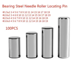 100PCS Bearing Steel Needle Roller Locating Pin Cylindrical Pin Roller Dia 1.5mm 2mm 2.5mm 3mm Length 2/3/4/5/6/7/8/9/11/12-19mm
