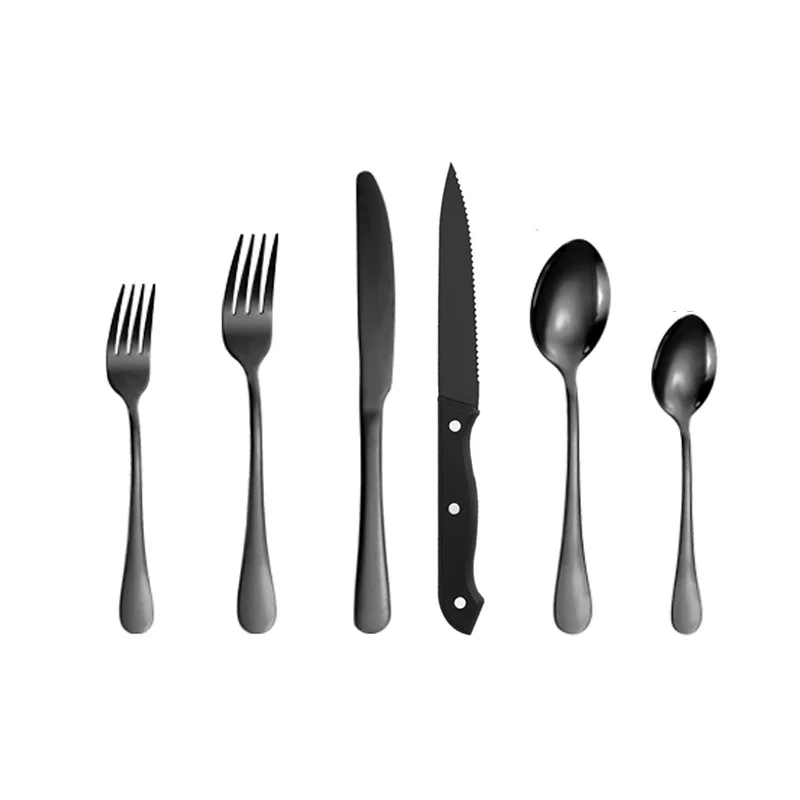 

Tableware set Stainless steel tableware 8-person knife, fork and spoon set 48-piece set Color boxed steak knife