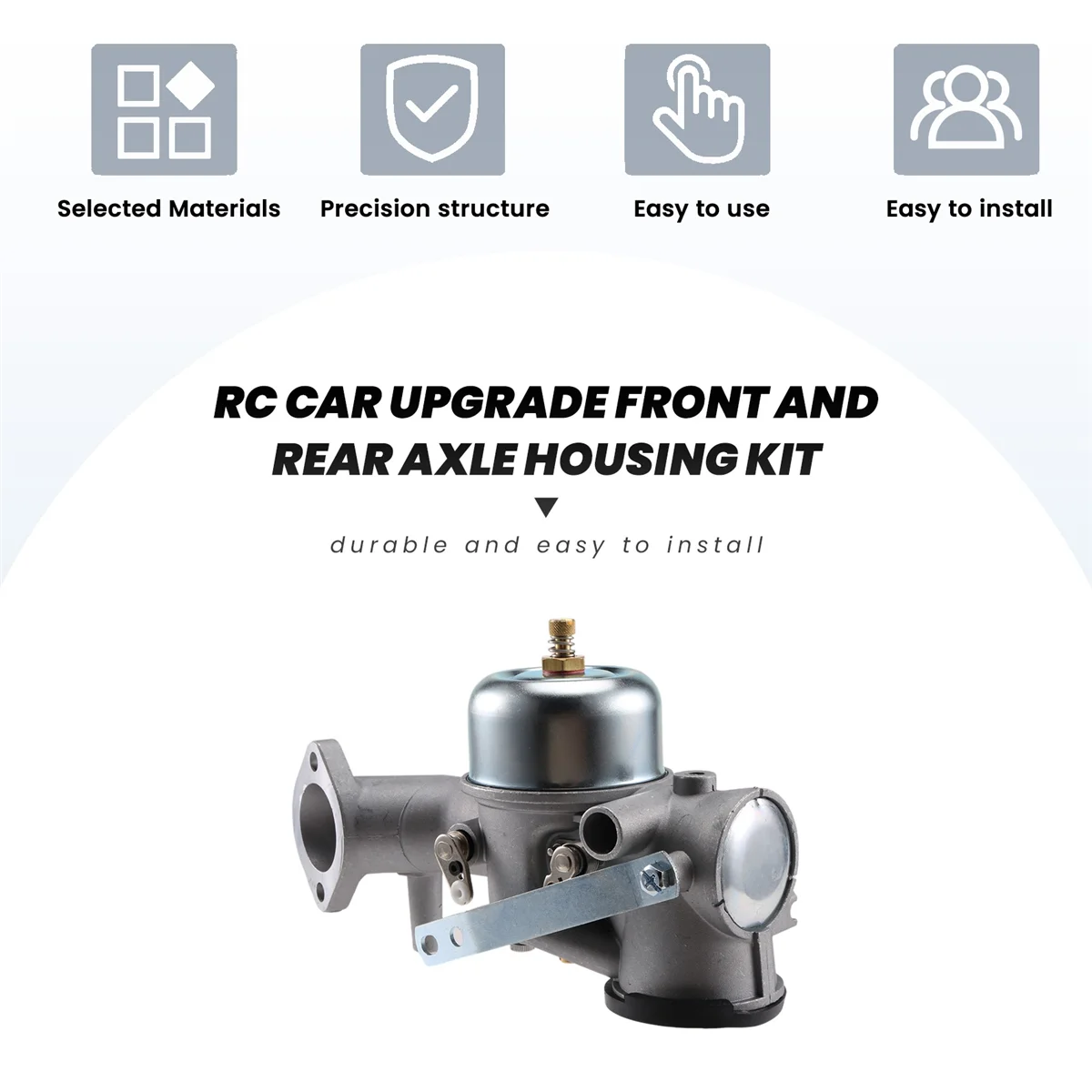 

[A17I TOY] RC Car Upgrade Front and Rear Axle Housing Kit for 1/12 H12Y H12Y+ RC Car Upgrade Accessories