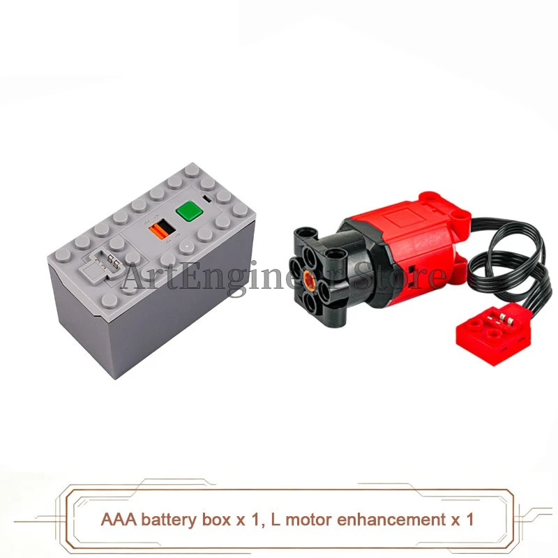 Verbessertes M/L/XL/Servo-Motor-Power-Functions-Set mit hohem Drehmoment, technische Bausteine, kompatibel mit Spielzeug der großen Marken