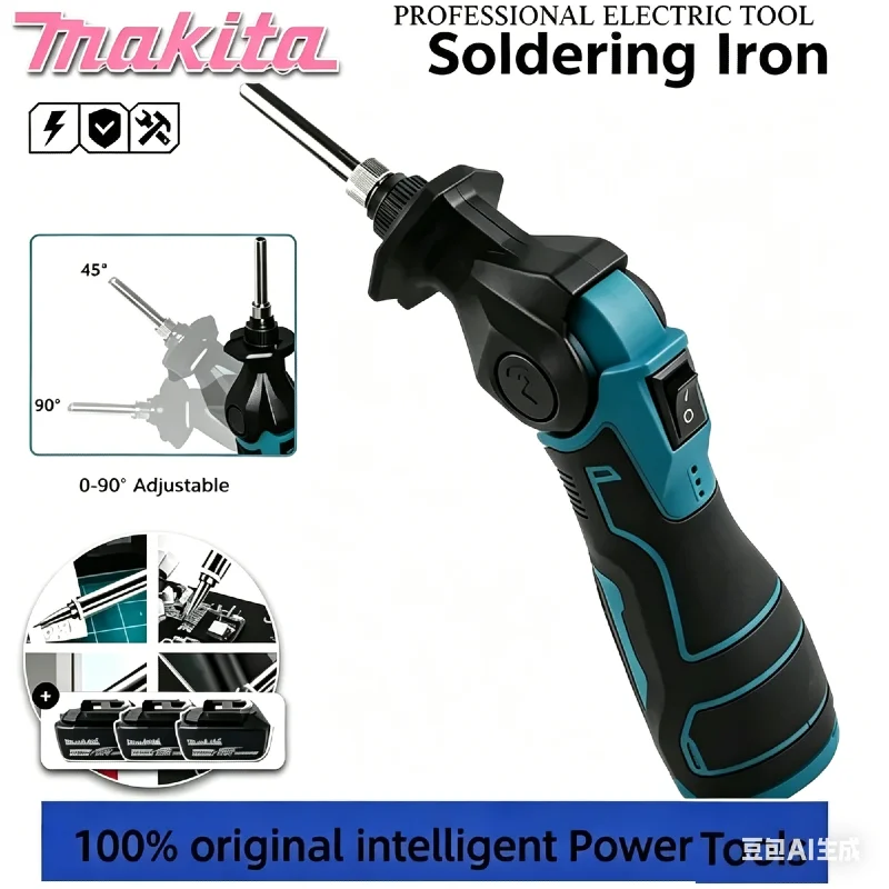 Makita Portable Solder Gun 0–90° Adjustable Angle Constant-Temperature Electric Soldering Iron EU Plug Welding Repair Tool