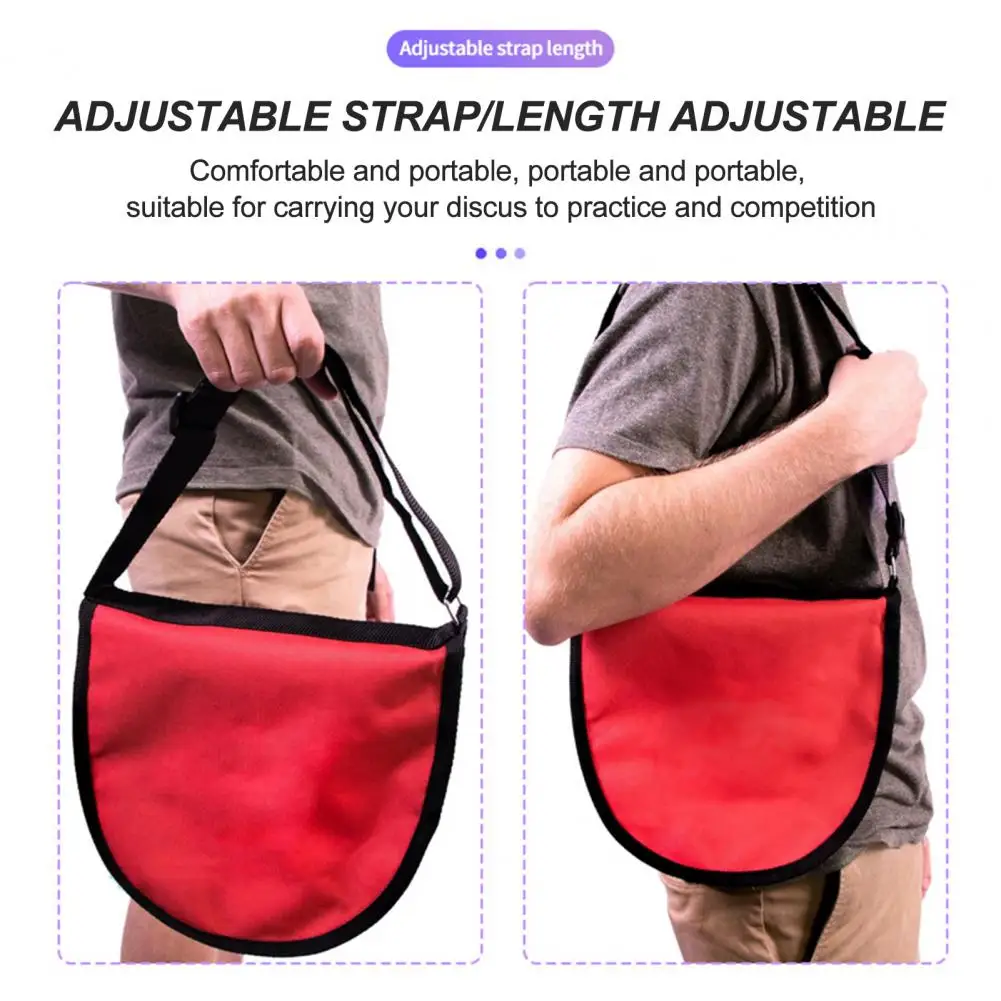 Discus Storage Bag Oxford Cloth Adjustable Strap Sports Track And Field Shot Put Throwing Discus Carrier Shoulder Pouch Handbag