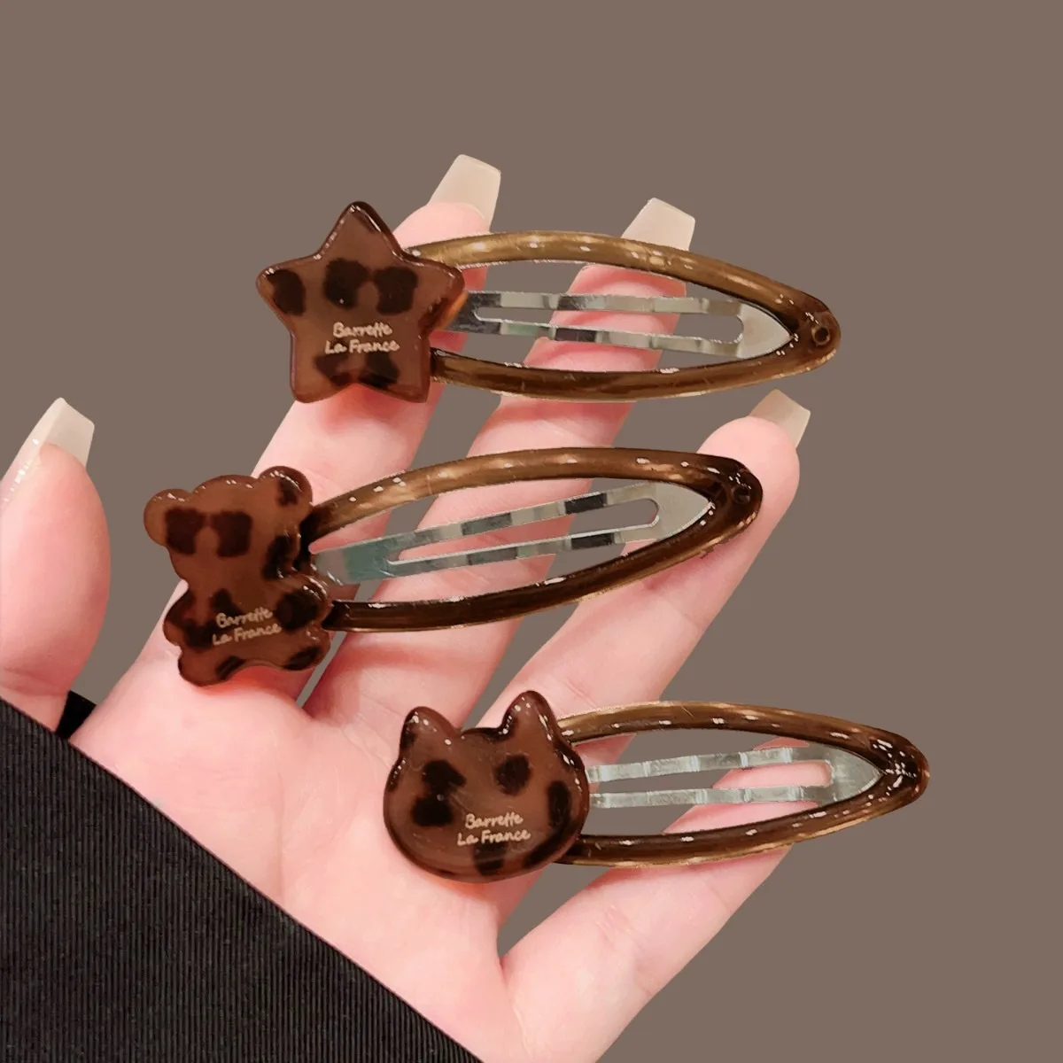 

1pc Fashion Leopard Print Cartoon Hair Clip Retro Style Perfect Daily Girly Looks Adorable Hair Accessory Women Ideal Casual