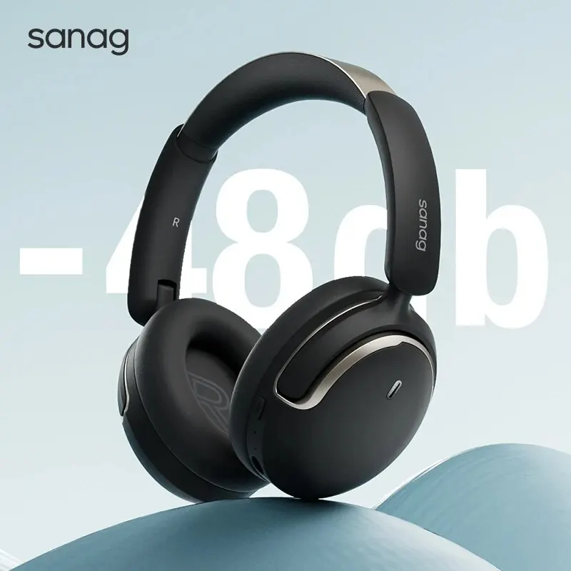 Sanag D50 -48dB ANC Hybrid Active Noise Cancelling Headphones Wireless Bluetooth Headset 130H Playtime App Control Adjustable EQ