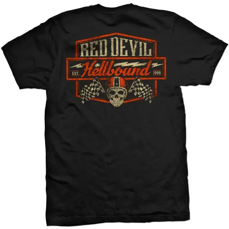 NEW Red Devil HELLBOUND VINTAGE RACER BLACK T Shirt SM 5XL MPT 1113 TAN BLK