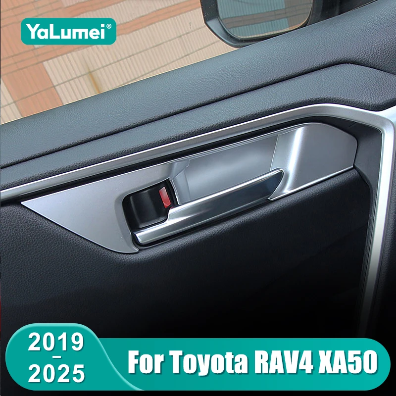 For Toyota RAV4 2019 2020 2021 2022 2023 2024 2025 RAV 4 XA50 Hybrid Car Inner Door Handle Bowl Frame Cover Trim Accessories