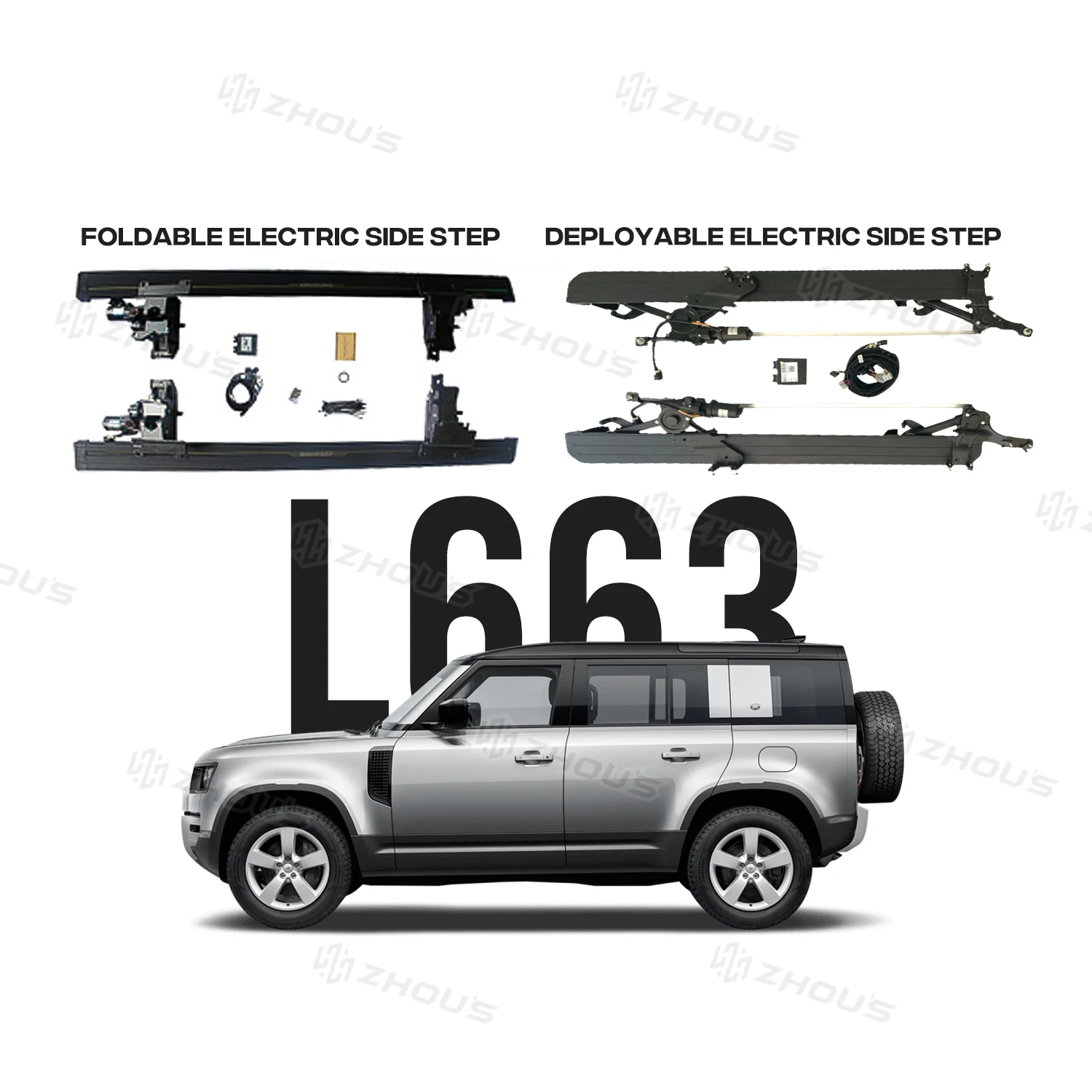 

Car Exterior Accessories Automatic Folding Pedals Auto Power Side Step Electric Running Board for Land Rover New Defender Parts
