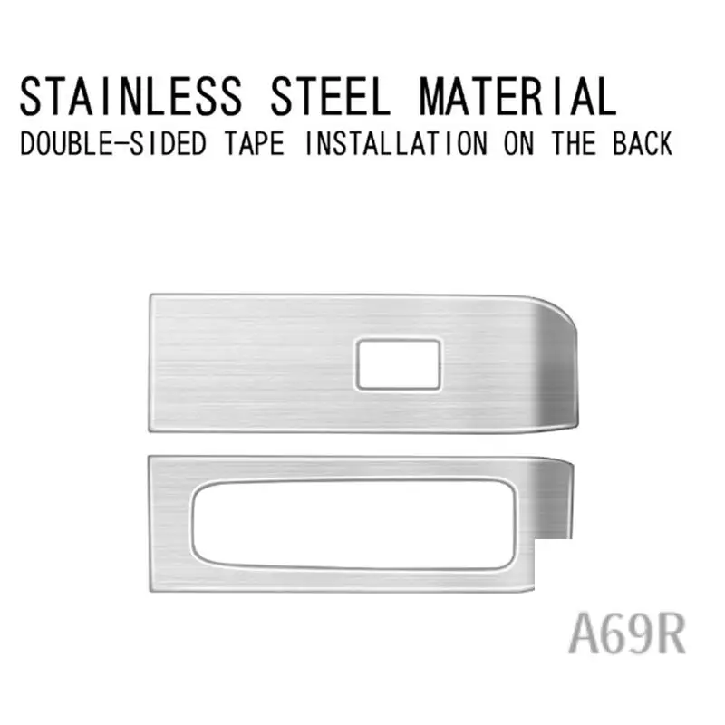 

A69R-For Toyota Alphard 40 Series 2023+ Parts Stainless Steel Door Armest Window Lift Switch Cover Glass Control Panle Cover Sil