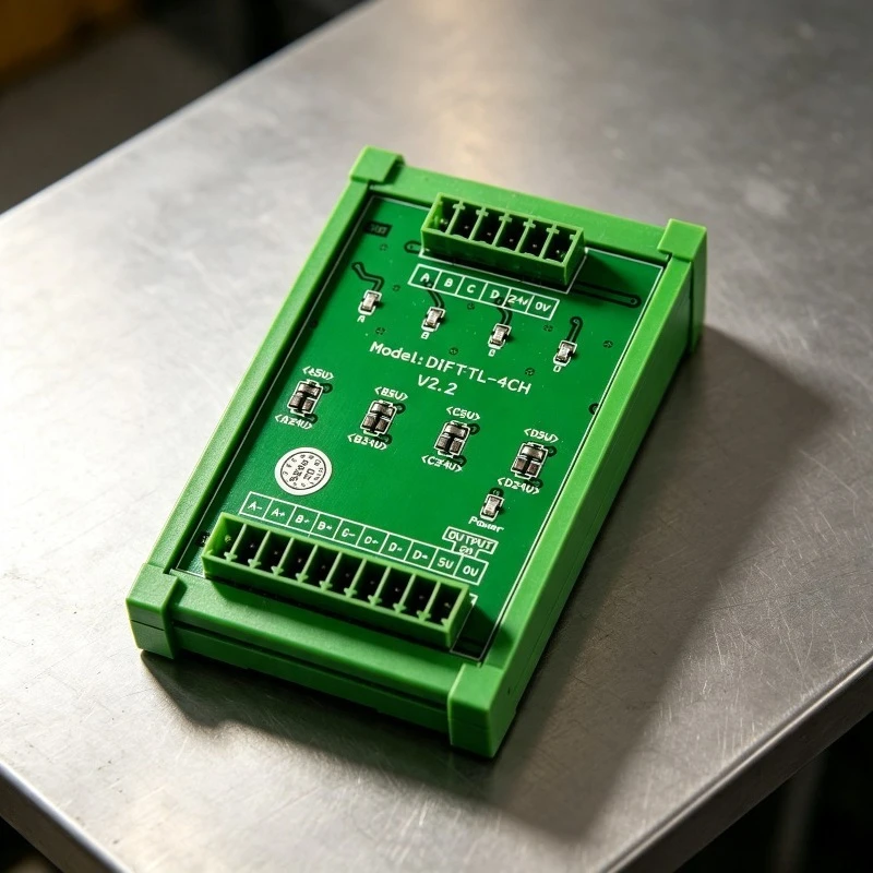 High Precision 2/4-Channel Differential to Single-Ended Collector Encoder Signal Converter Module 2MHz for PLC
