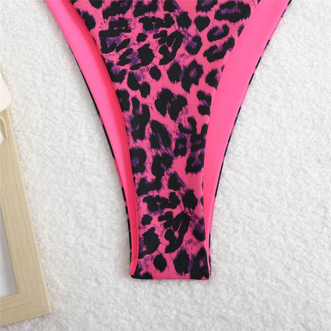 7 Farben Leoparden-Blumenmuster Bikini Damen Bademode Zweiteiliger Bikini Badeanzug Badebekleidung V6420 – Detail 23