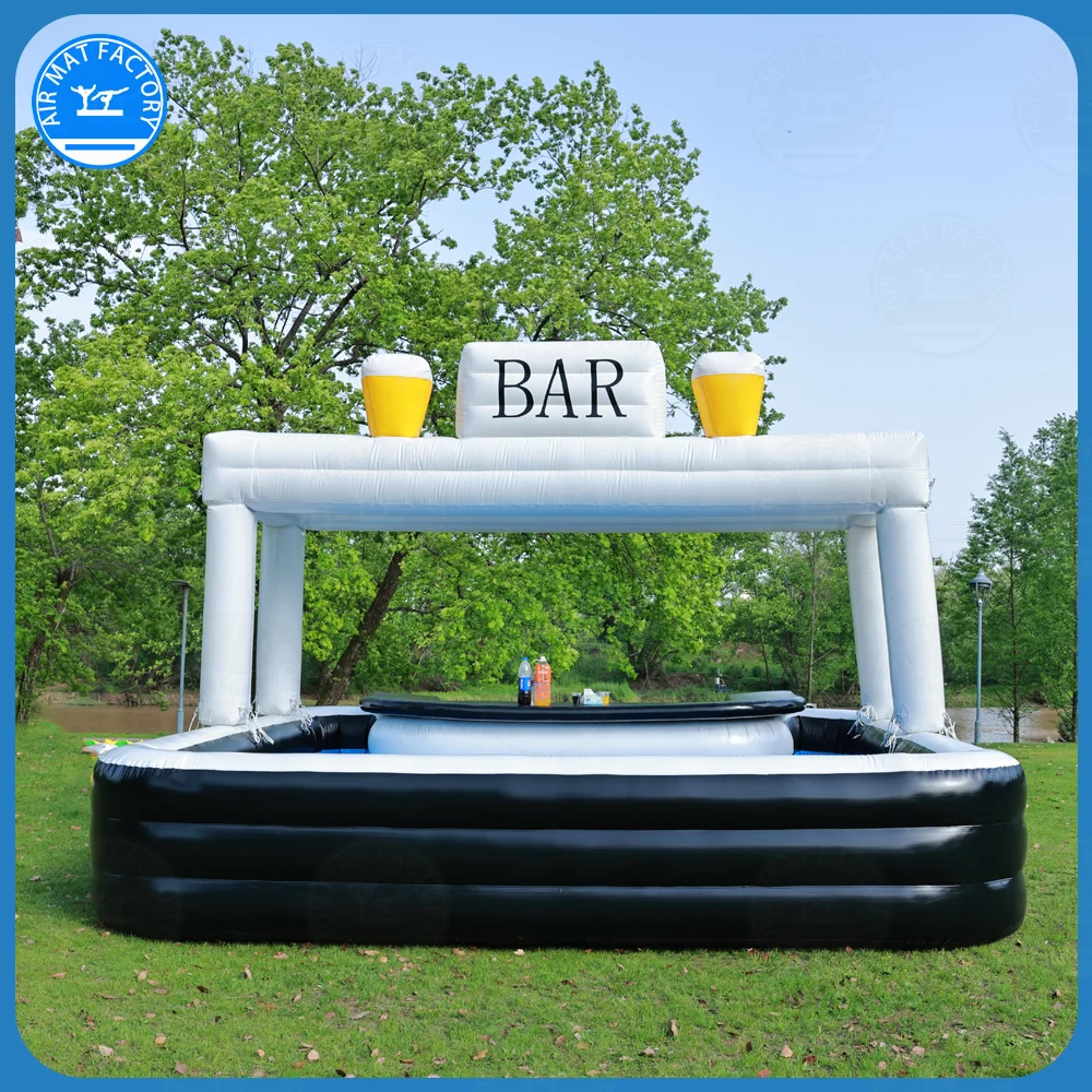 

Summer pool bar inflatable swimming pool bar tent leisure platform party bar inflatable water swimming pool bar US spot