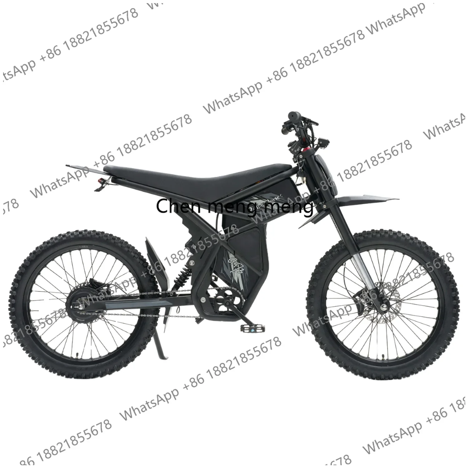 A61 GT73 Electric Fat Tire Ebike 25 Inch Off-Road Carbon Steel Frame 56v Lithium Battery Rear Hub Motor Dirt Bike
