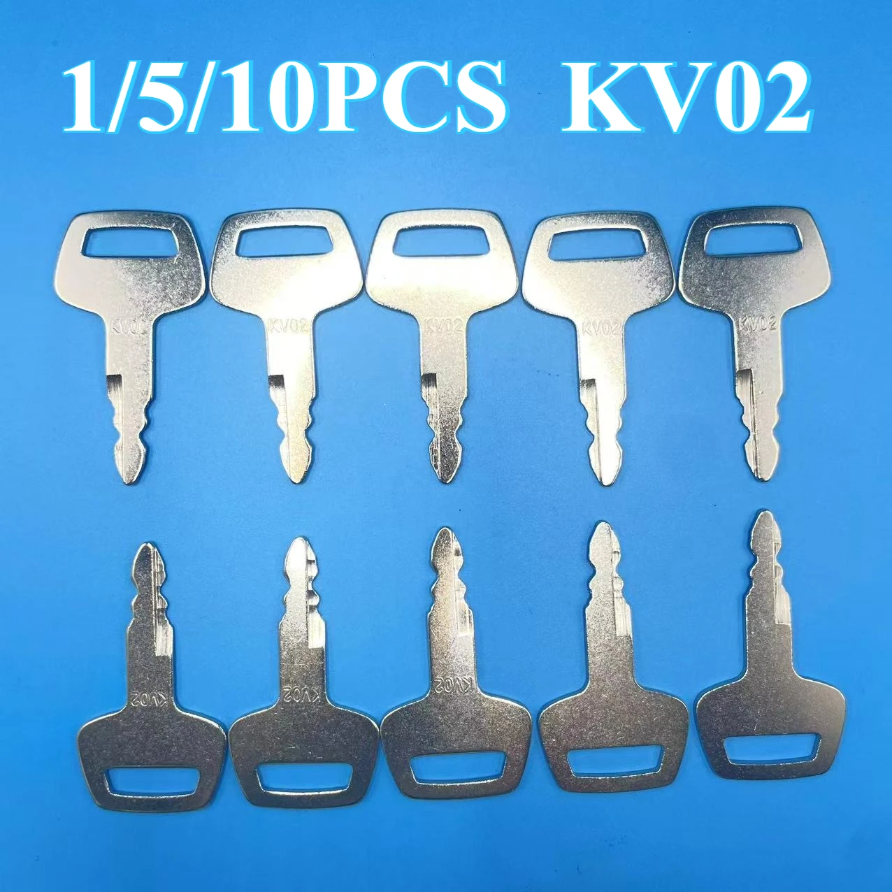 1/5/10Pcs 719-10306001 keys Heavy Equipment Ignition Key KV02 Compatible with Excavator