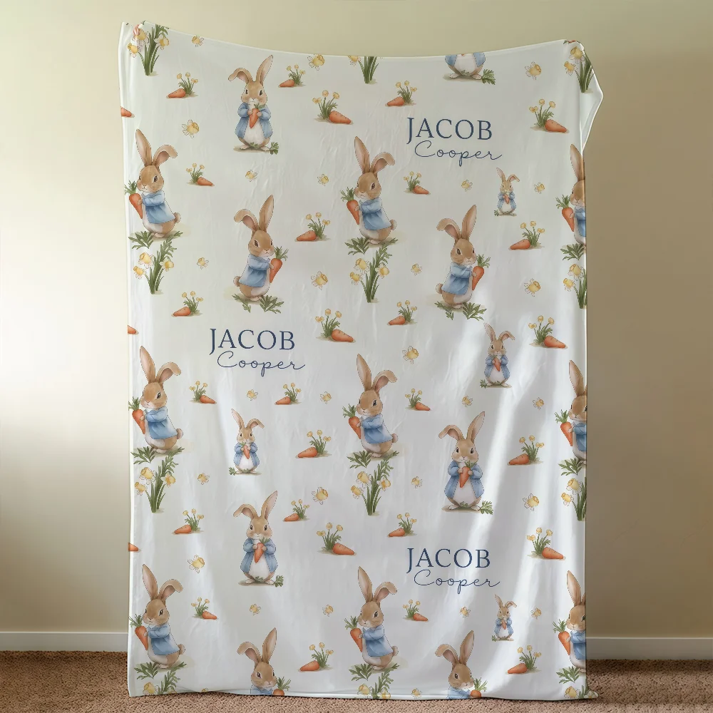 Blanket R-RabbitS Throw Super Cosy Plush Living P-PeterS Room Sofa Couch Childish Birthday Gifts