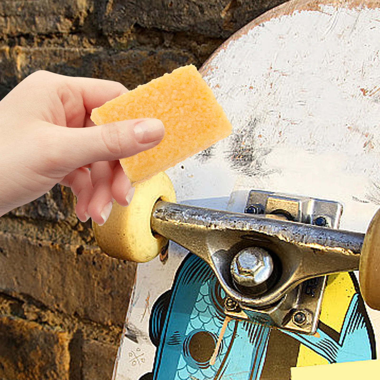Limpiador de cinta de agarre para monopatín profesional, resistente al desgaste, diseño compacto, colores elegantes, uso versátil para suelas de raquetas, 5 uds.