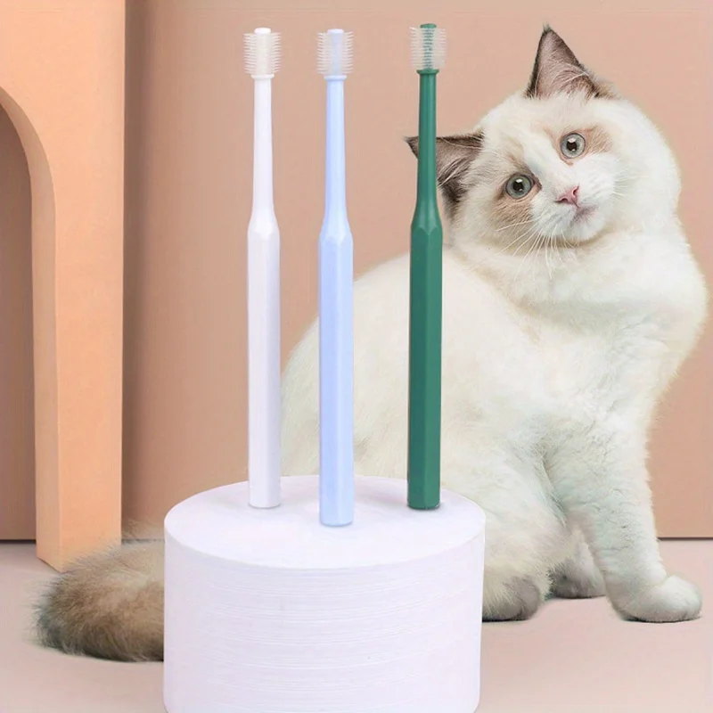 360-Grad-Haustierzahnbürste für Katzen und Hunde – gegen Mundgeruch und Zahnstein – Mundpflege und Reinigungszubehör für Hunde und Katzen – Detail 8