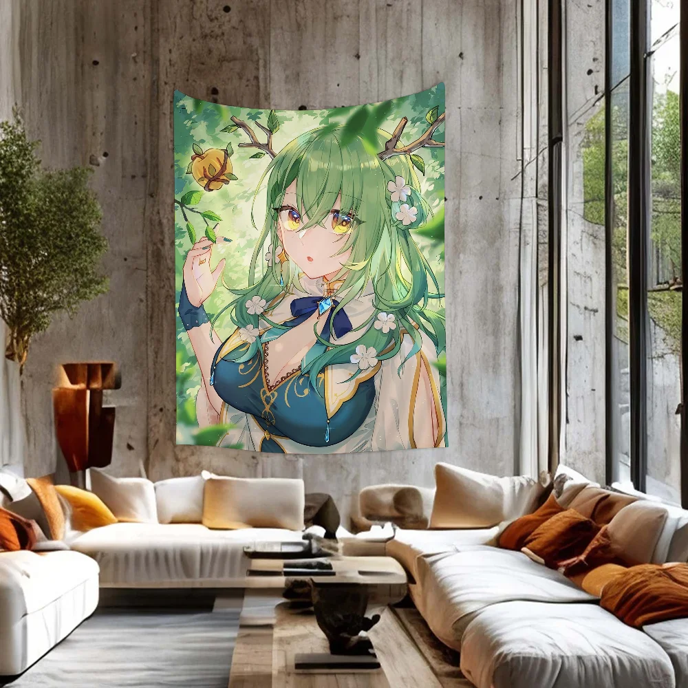 Ceres Fauna Hololive Girl Anime Tapestry Indian Boeddha Wanddecoratie Hekserij Boheemse Hippie Muurhangende Lakens