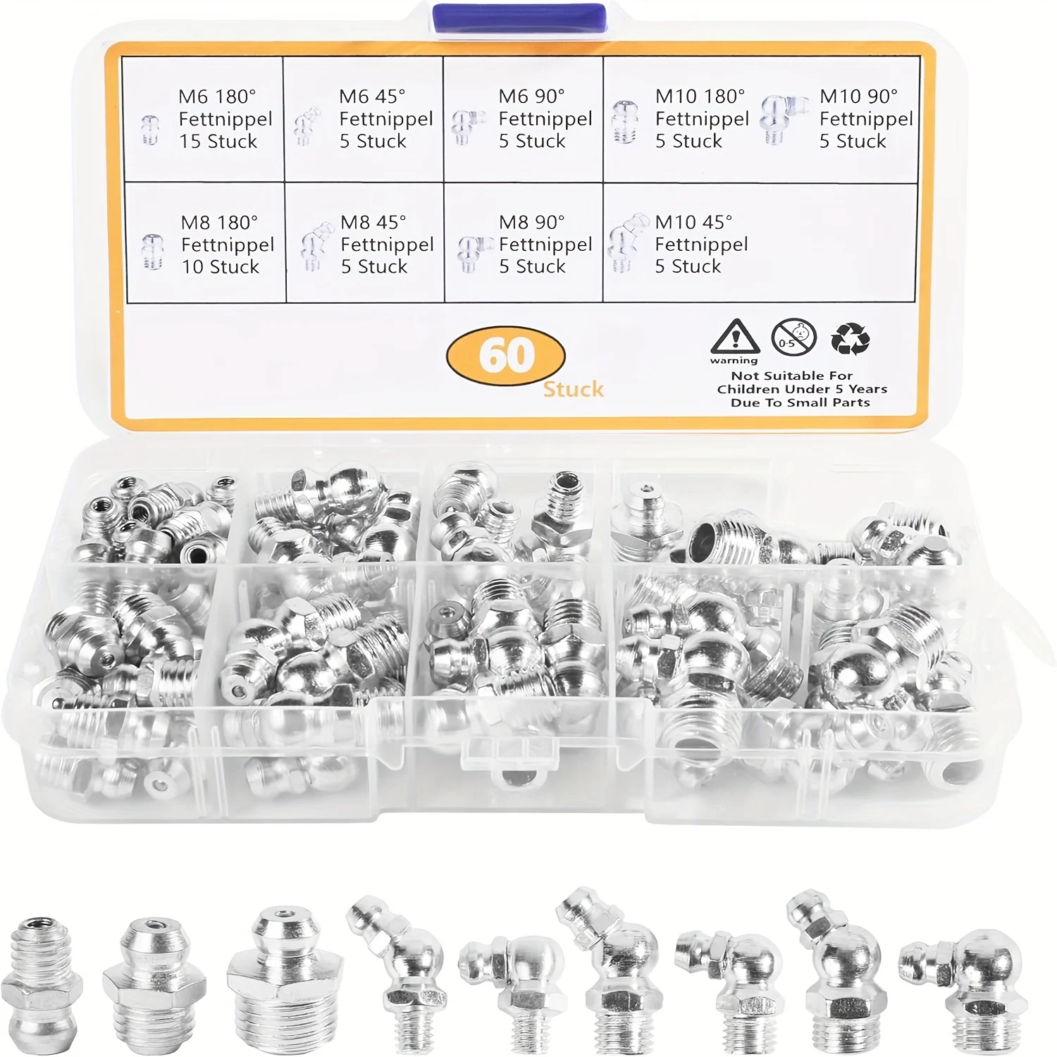 

Комплект фитингов Sae и метрической смазки из 60 предметов — комбинация манометров гидравлического масла 1/4 дюйма 1/8 дюйма M6 M8 M10, с прямой головкой, 45 ° И 90 ° Квадратная головка, подходит для автомобильных и промышленных применений, комплект из оц