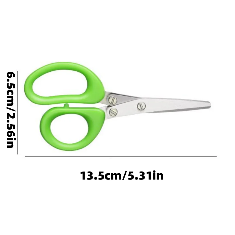 1-Piece Five-Layer Scallion Scissors, Seaweed Shredding Scissors, Powerful Multi-Layer Cooking Scissors, Food-Safe Stainless Steel Blades, Essential Kitchen Gadgets, Convenient and Practical