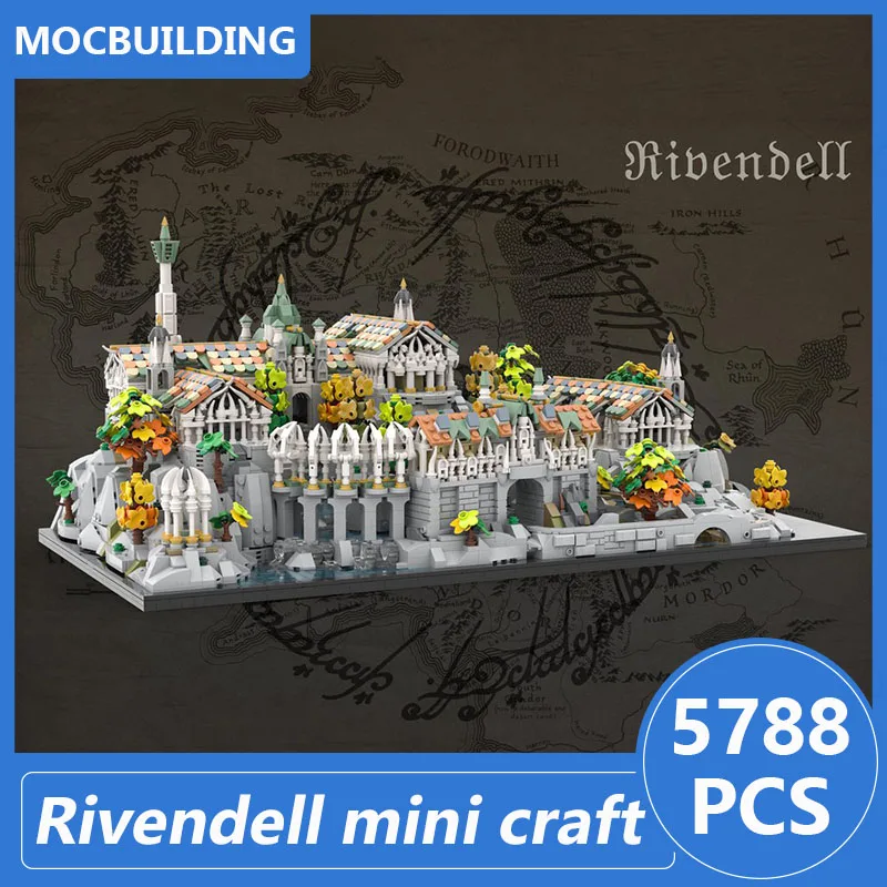 

Rivendell Mini Craft Model Moc Building Blocks Diy Assemble Bricks Architecture Display Collection Creative Toys Gifts 5788PCS