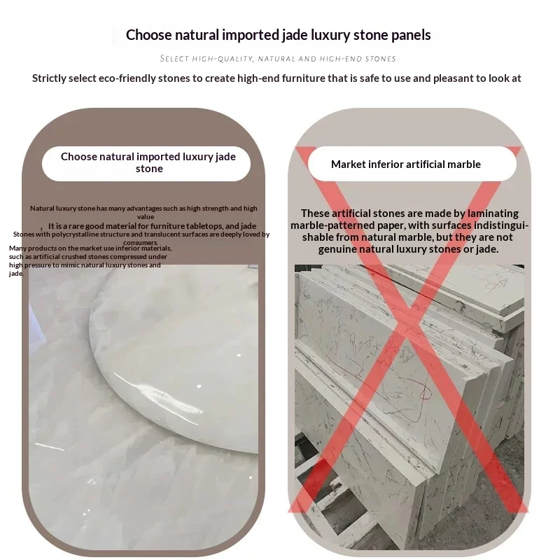 Any Size Custom Ultra Minimalist Marble Dining Table Streamline Shape Waterproof Anti Stain Wear Resistant Modern Dining Table