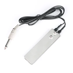Mini Stainless Steel Tattoo Foot Pedal Switch Footswitch Control With Wire For Power Supply Machine Clip Cord Tattoo Accessories