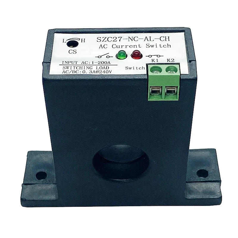AC current induction switch 0-200A self -power  alarm output PLC control normal closed/opened  current control switch SZC27