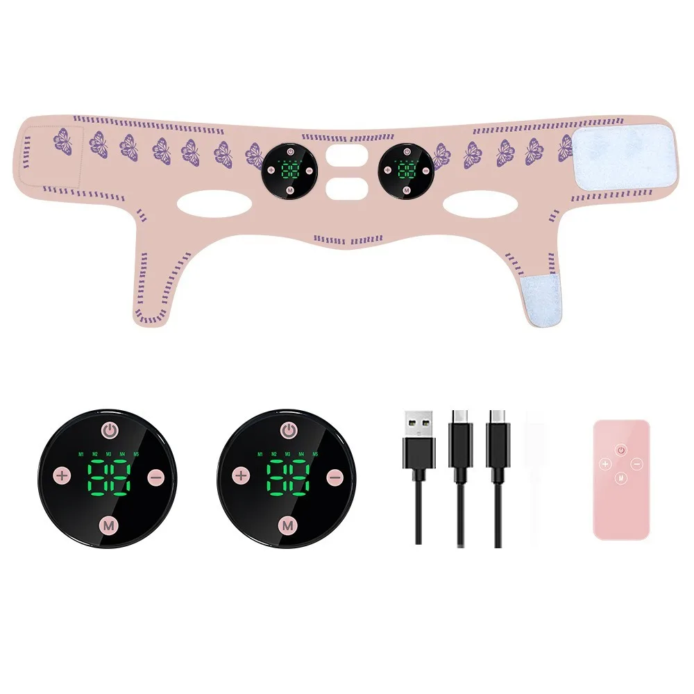Thin Face V Face Lifting Bandage Firming Facial Smart Pulse V Face Lifting Mask EMS Microcurrent Skin Tightening
