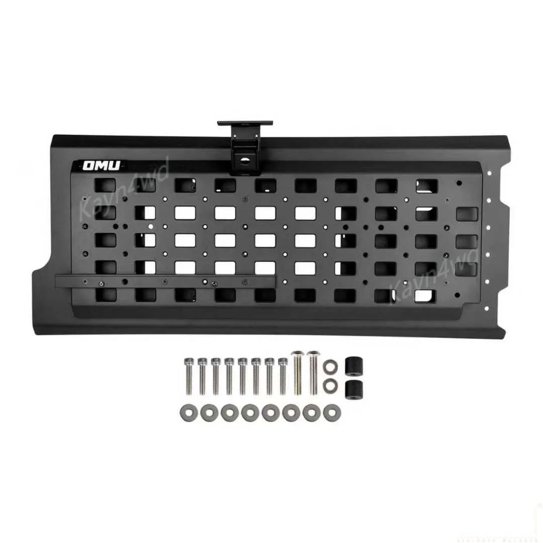 Off Road 4x4 Exterior Accessories OMU Series Aluminum Tailgate Expansion Panel Multi-Function MOLLE Kit For Jeep Wrangler 2018+