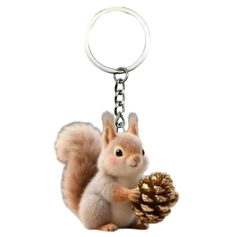 91AF Acrylic Cartoon Keychain Sturdy Materials Flower And Design For Daily Commute And Backpack Decoration
