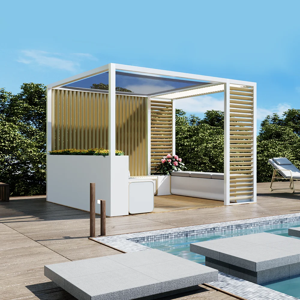 تصنيع المهنية الألومنيوم الأثاث في الهواء الطلق للماء العريشة سبائك الألومنيوم غرفة الشمس #1