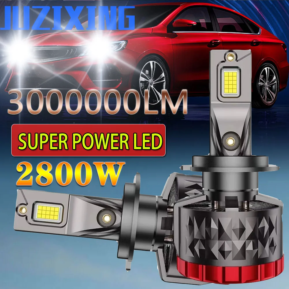 JUZIXING H7 LED Canbus Headlight 300000LM CSP Chip Lamp Project 6500K Led Car 9005/HB3 9006/HB4 H1 H7 H4 H11 12V 24V Lamp