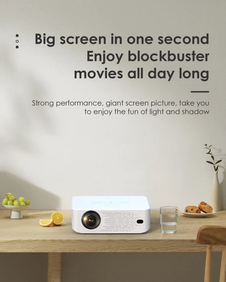 Rayingtech Y2pro Mini Full HD 1080P LED-Lamp LCD Projector 8G ROM Android 9 Wifi 4K Max Resolution Smart Portable Home Theater