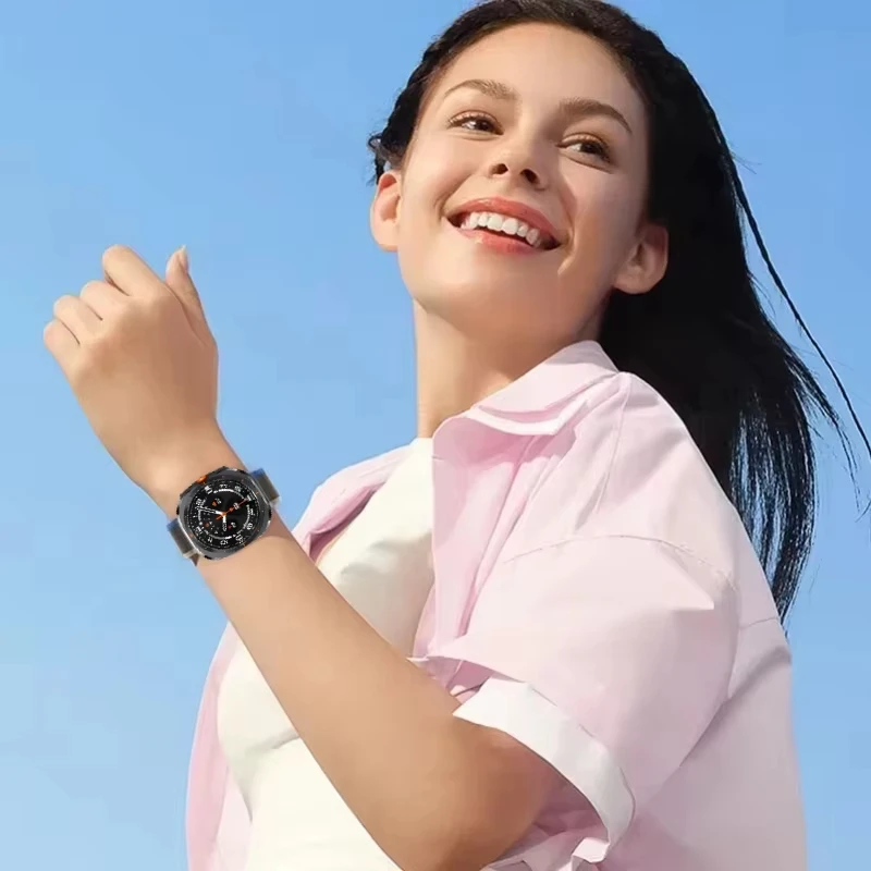 Correa oficial de nailon sin huecos para Samsung Galaxy Watch Ultra 47mm pulsera para Samsung Watch Ultra 47mm cinturón