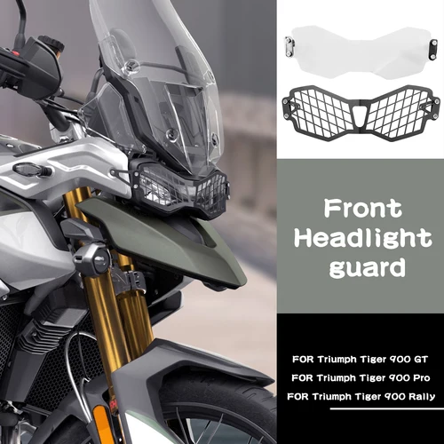 Imagen 2 del producto Cubierta protectora de faros para Triumph Tiger 900 GT Rally Pro 2020 2021 2022 2023 2024, parrilla protectora de malla para motocicleta