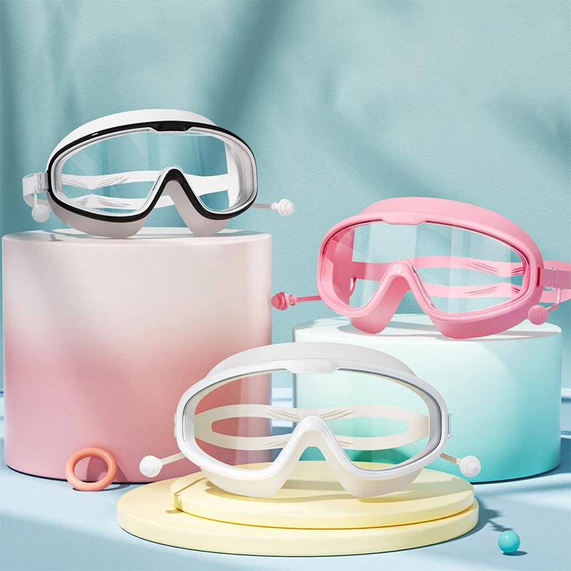 

Popular online waterproof and anti fog large frame professional diving goggles, adult swimming goggles